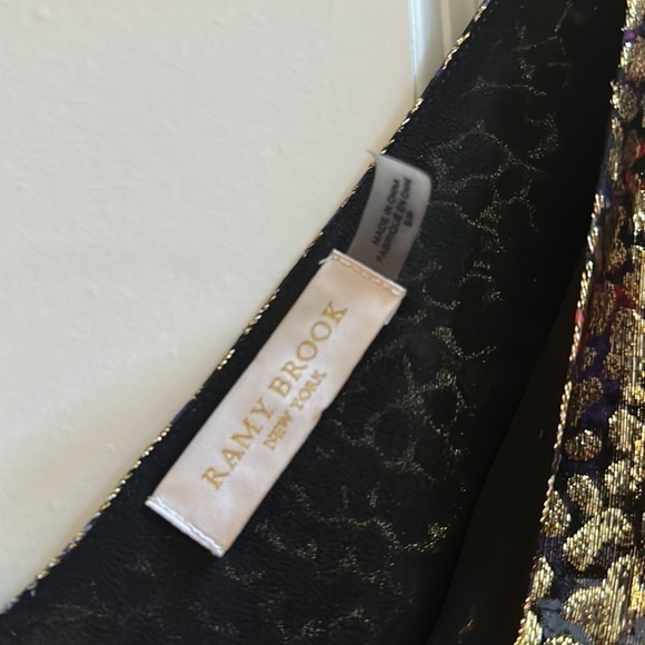 Ramy Brook Eden Printed Metallic Silk Blend Dress size S - Picture 4 of 10